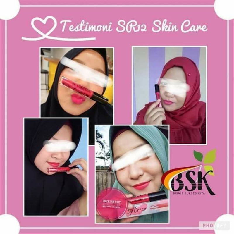 LIP CREAM MOIST SR12 BEBAS PARABEN..!! LIP KRIM LEMBUT &amp; NYAMAN DI BIBIR BERSTANDAR BPOM / KOSMETIK