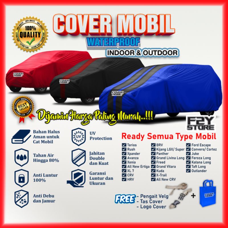 Cover Sarung Mobil Terios, Rush, Xpander, Ertiga, XL7, HRV, BRV, CRV, Kijang, Panther