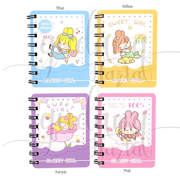 Notebook A7 Spiral Chibi Sweet Fairy Tale Notepad Motif Peri GH 308019