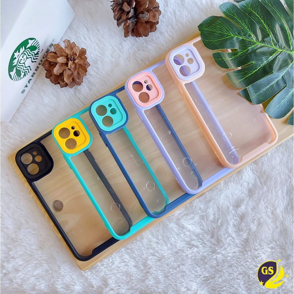 IPHONE 13 13 PRO 13 PRO MAX 13 MINI 12 12 PRO 12 PRO MAX 12 MINI Case Candy Pastel Bumper Shockproof Macaron Plating Acrylic Casing