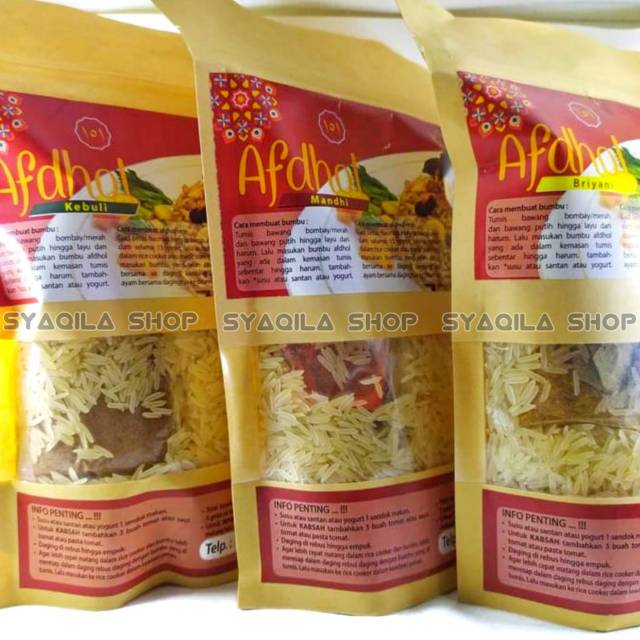 Paket Beras Basmati Nasi Mandhi Kebuli Briyani Lengkap Bumbu 500 Gram Afdhol 151