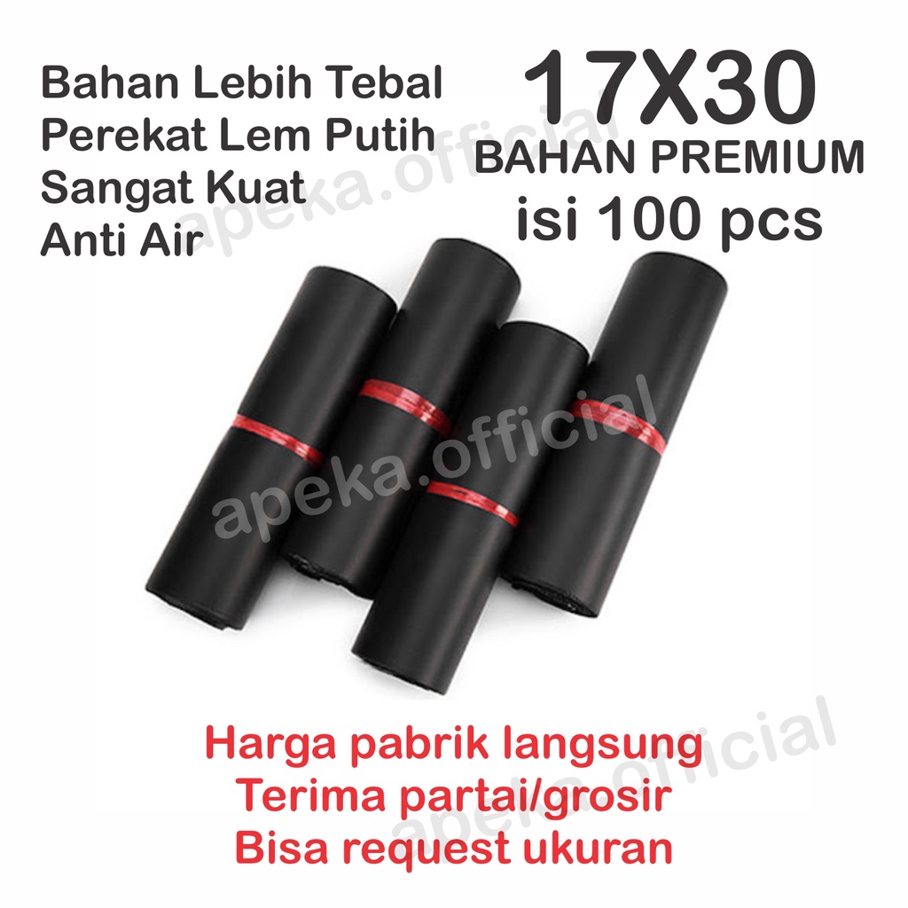 Plastik Polymailer Polymer Polimer Packingan Online Shop Amplop Plastik Packing Olshop PREMIUM 17X30 isi 100 pcs