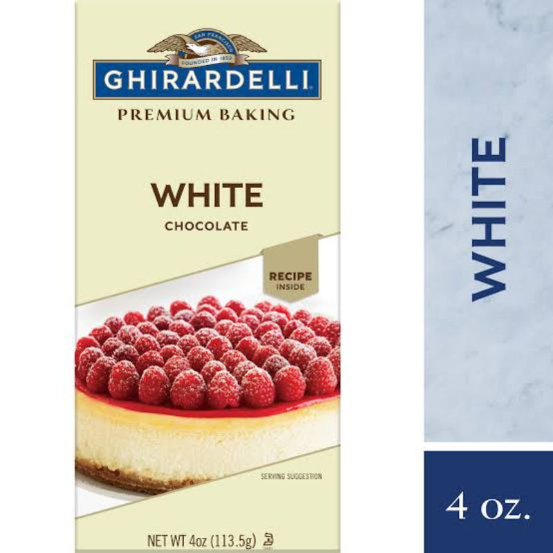

GHIRARDELLI PREMIUM BAKING WHITE CHOCOLATE 113GR