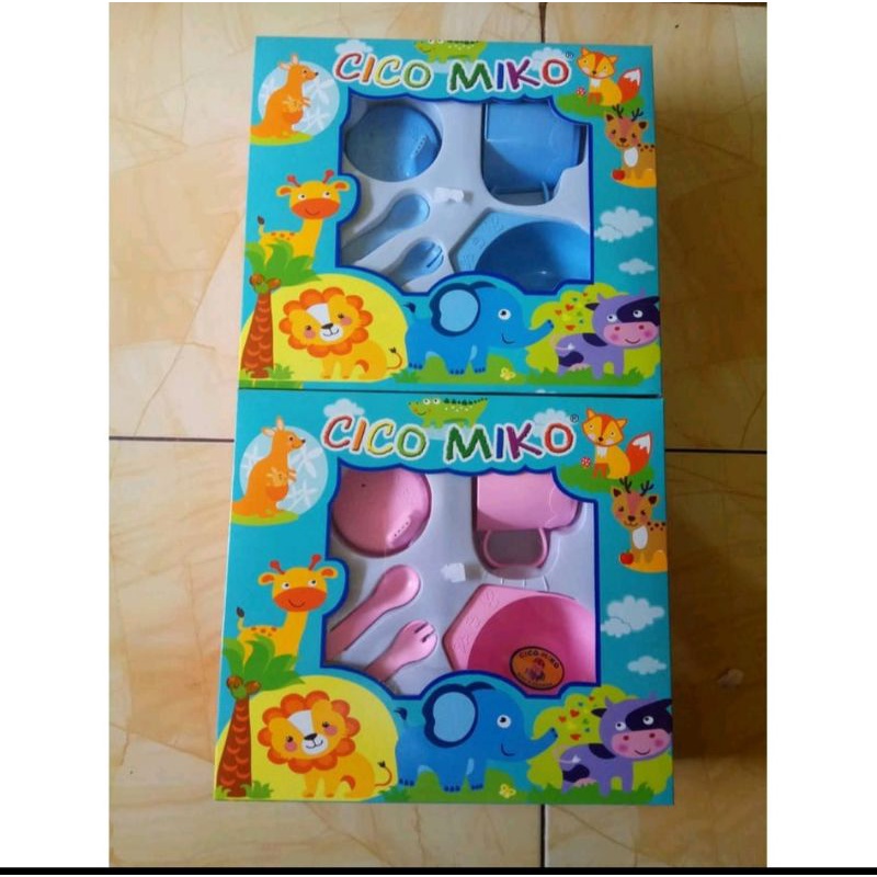 Fedding Set Ciko Miko - Set Perlengkapan Makan Untuk Bayi Ukuran Kecil