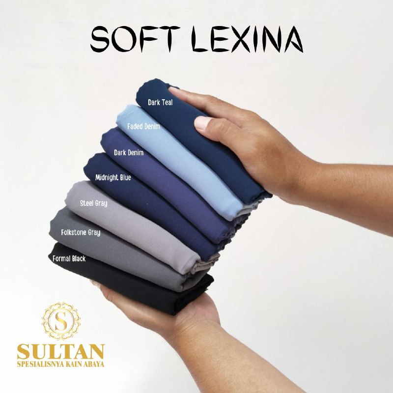KAIN ABAYA SULTAN SOFT LEXINA POLOS UPF 30 - WARNA LENGKAP (harga per 50cm)