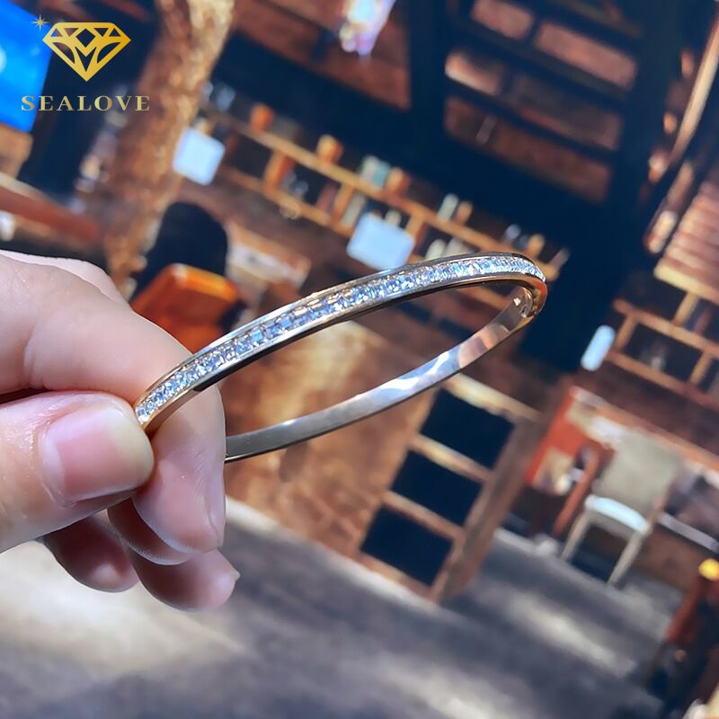 Gelang Titanium Wanita Diamond Premium Lapis Emas 18K anti karat dan tidak luntur selamanya Aksesoris