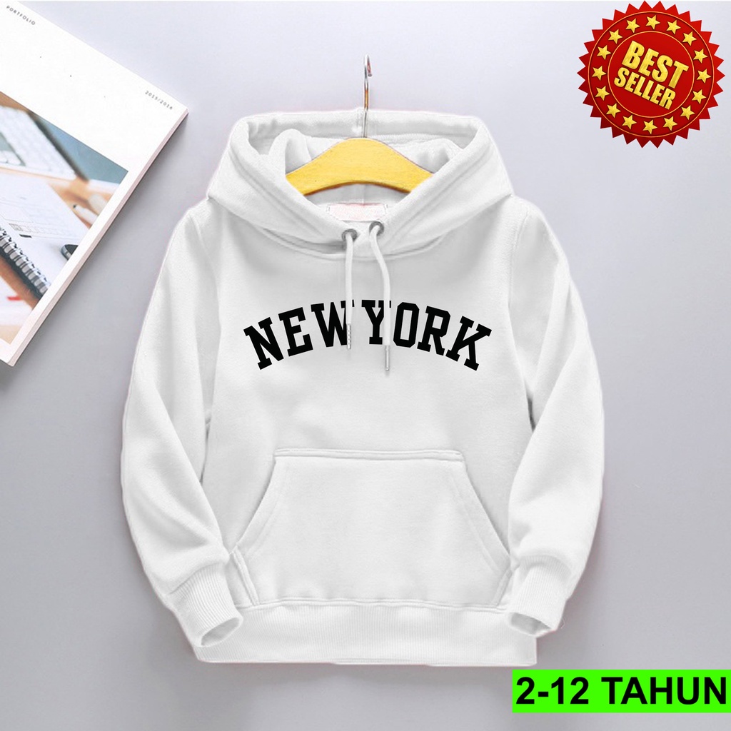 Hoodie Anak Laki Laki Perempuan / Hodie NEW YORK Anak Usia 2-12 Tahun / Jaket Anak laki laki