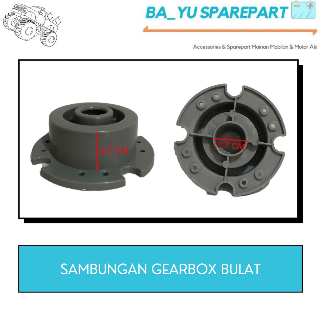 SAMBUNGAN DUDUKAN RODA BULAT MOBIL MOTOR MAINAN AKI