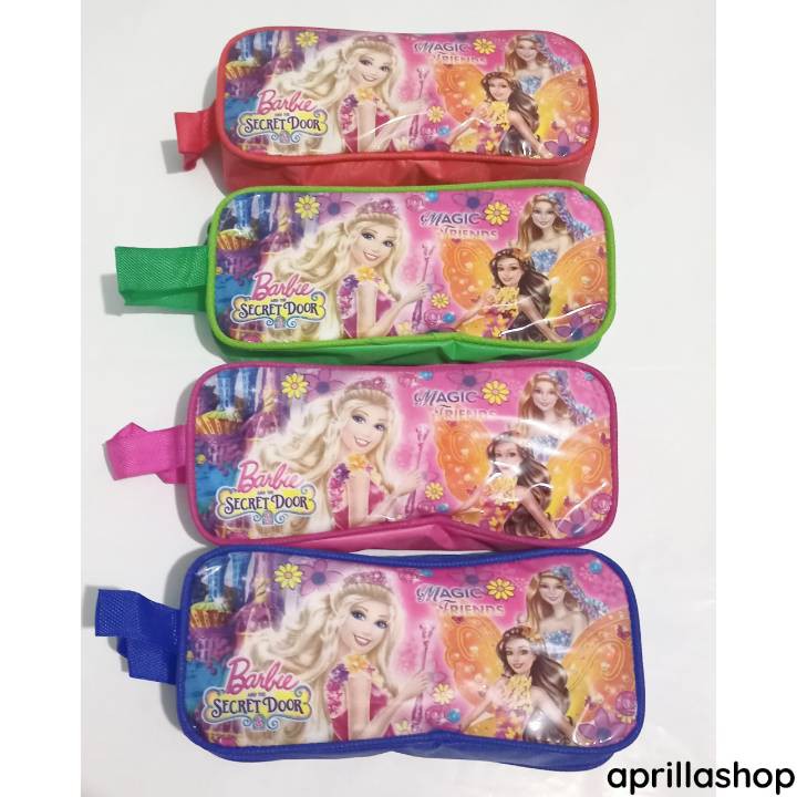 Tempat Pensil Karakter Kain Murah / kostak pensil lucu-Barbie