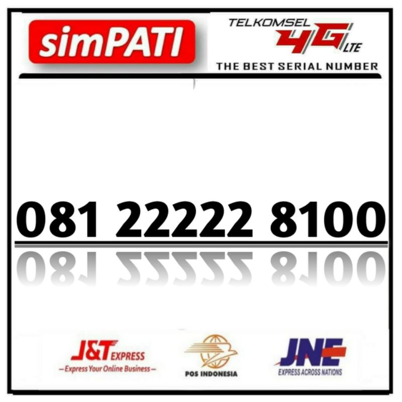 Nomor Cantik Simpati 4G Lte - 081 22222 8100