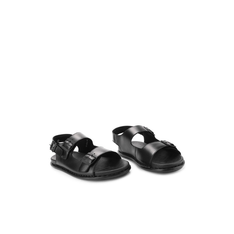 OM26 SANDAL SLINGBACK OBERMAIN PRIA ORIGINAL CASUAL KULIT ASLI HITAM