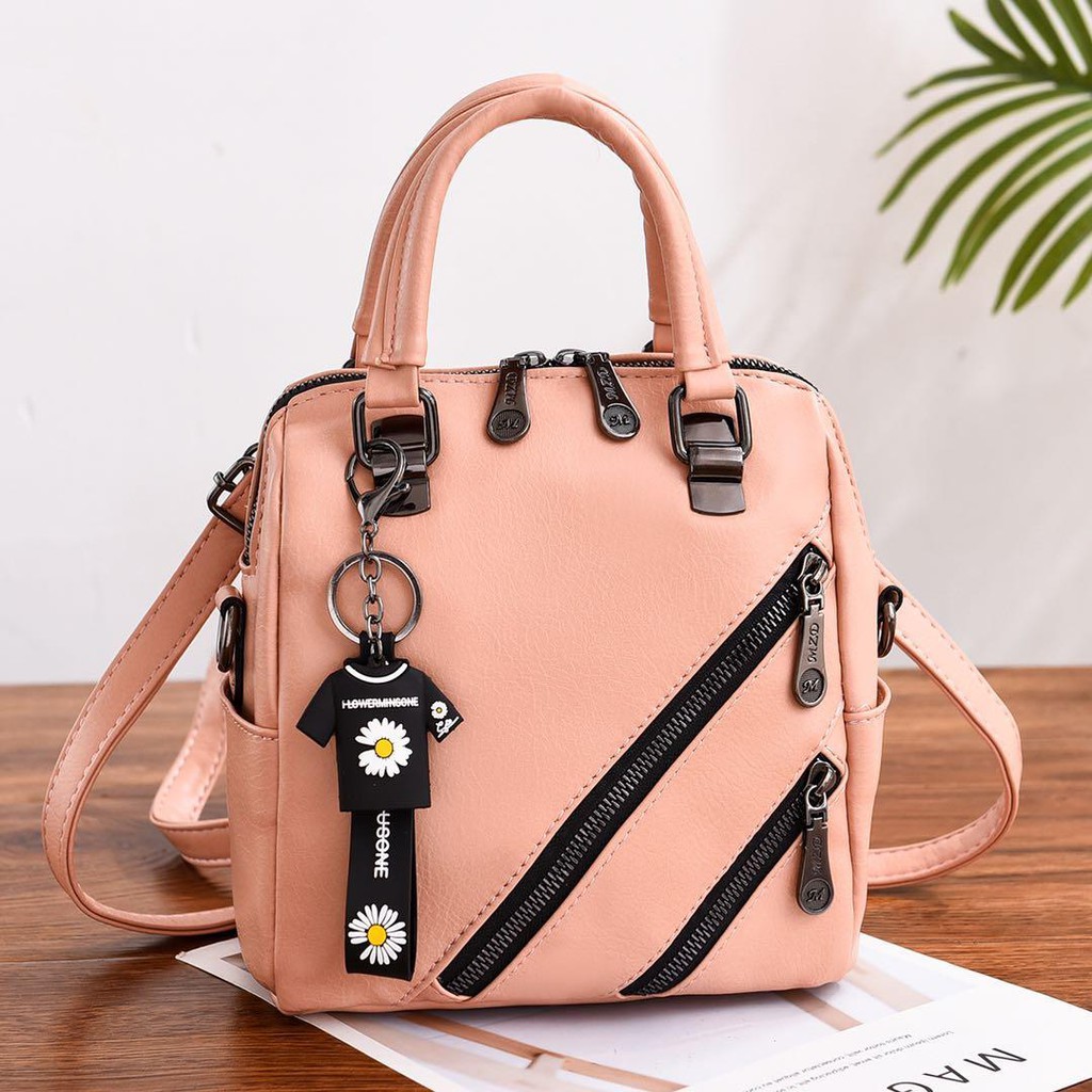 BQ 2811 RISCE TAS HAND BAG IMPORT WANITA CEWEK PEREMPUAN JAKARTA BATAM GANTUNGAN BAJU FLOWER