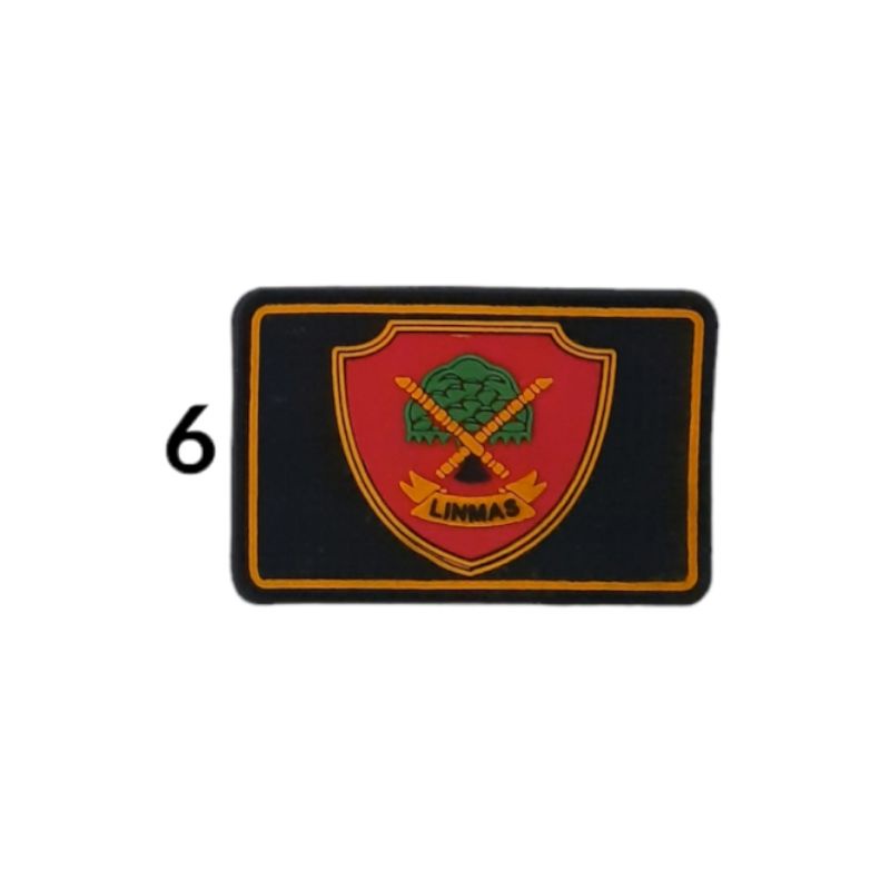 Emblem Patch Rubber Security / Emblem Logo Satpam, Linmas