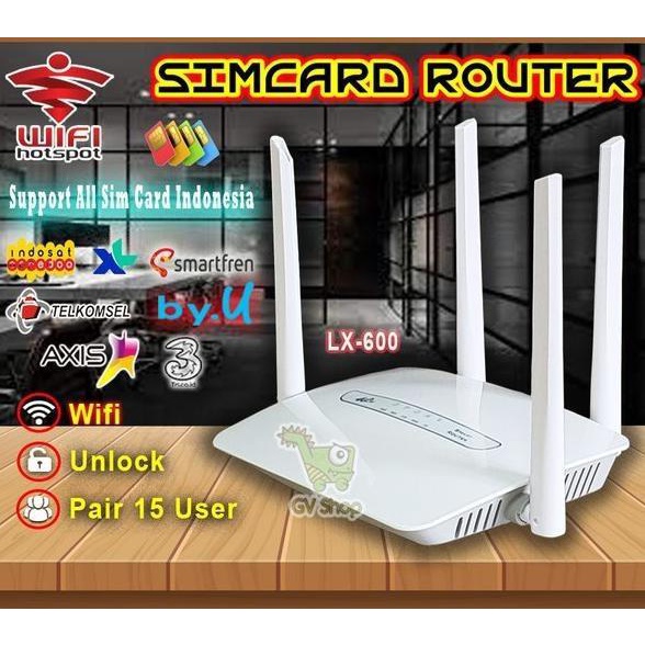 Wifi Wireless Router 4G Lte Cpe Smartcom Lx600 300Mbps With Slot Sim