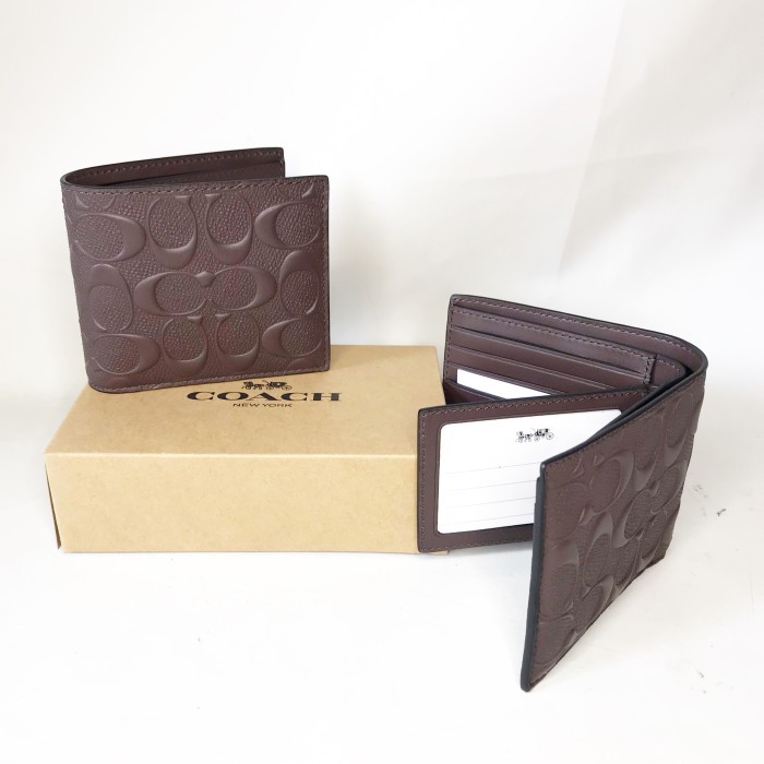 DOMPET PRIA ORIGINAL / COACH F75371 COMPACT ID SIGNATURE WALLET