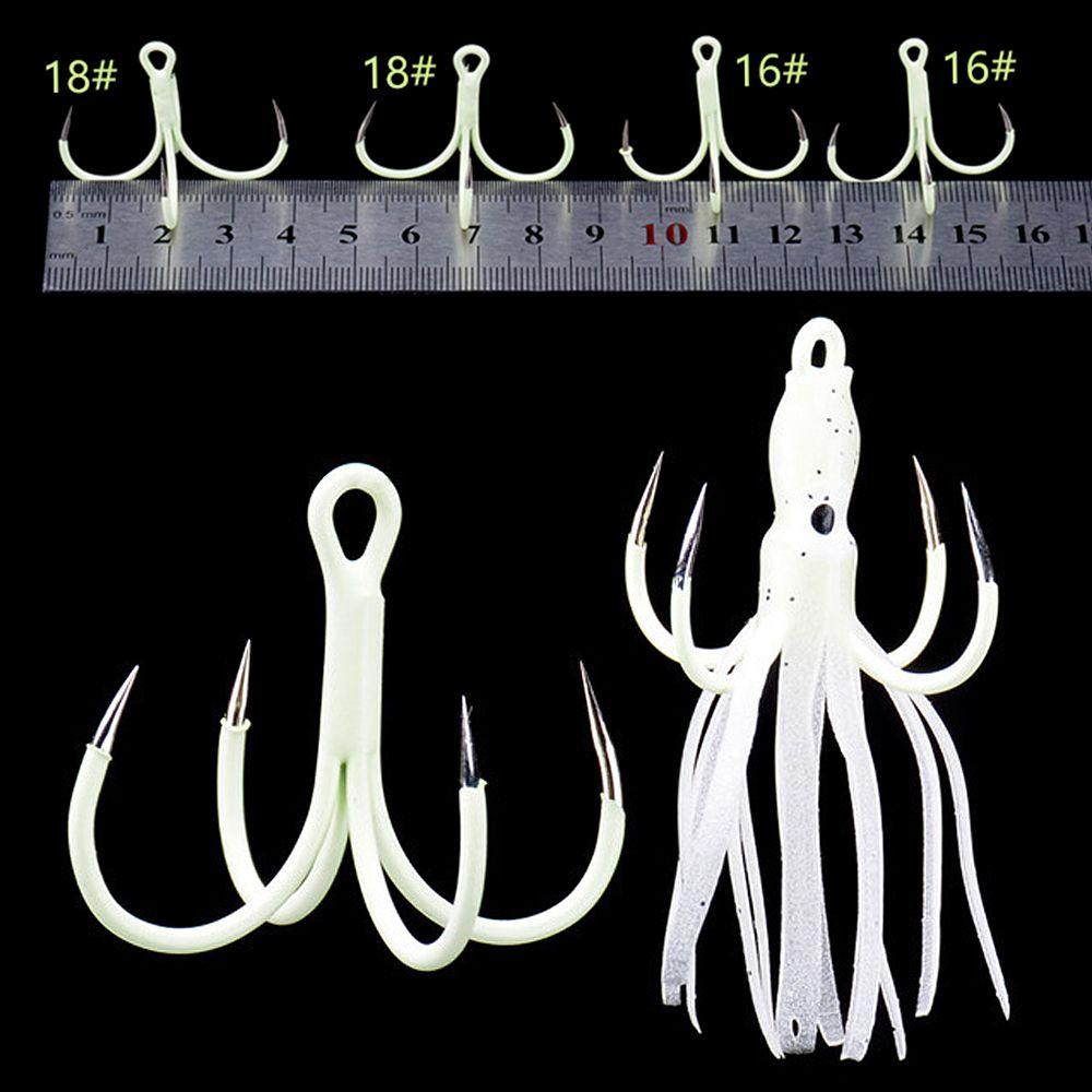 Preva 8 Pcs Empat Jangkar Hairtail Glow In Night Supplies Lures Fishhooks Empat Garpu