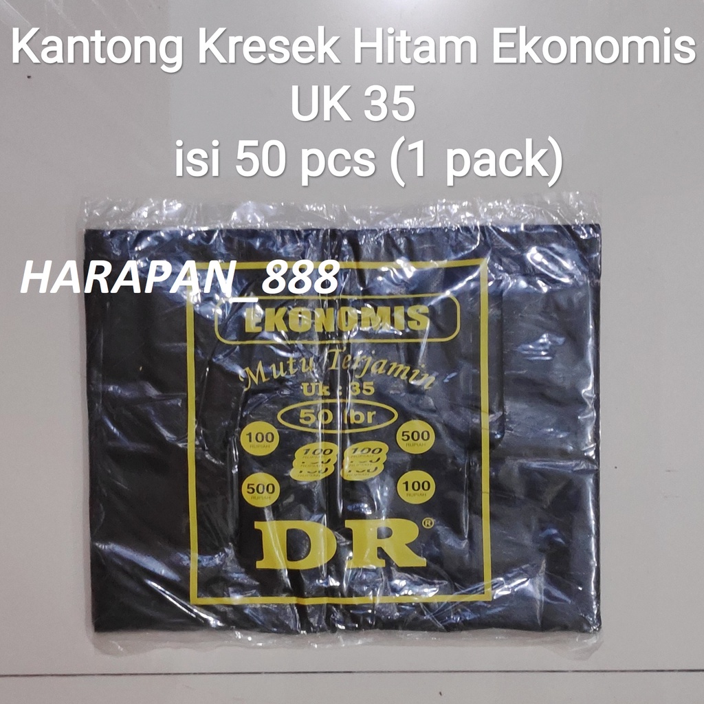 Jual Kantong Plastik Kresek Hitam Tipis Ekonomis 35 40 Isi 5 Pack Shopee Indonesia 2582