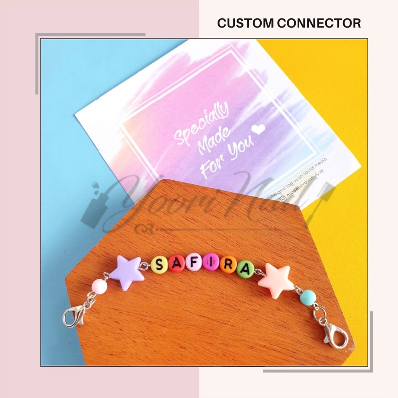 Connector masker custom nama konektor masker hijab anak dewasa