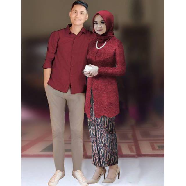 Setelan Baju Pesta Couple Kebaya Gita Gutawa Baju Lamaran Tunangan Undangan Lit Ftk Agrabutik Shopee Indonesia