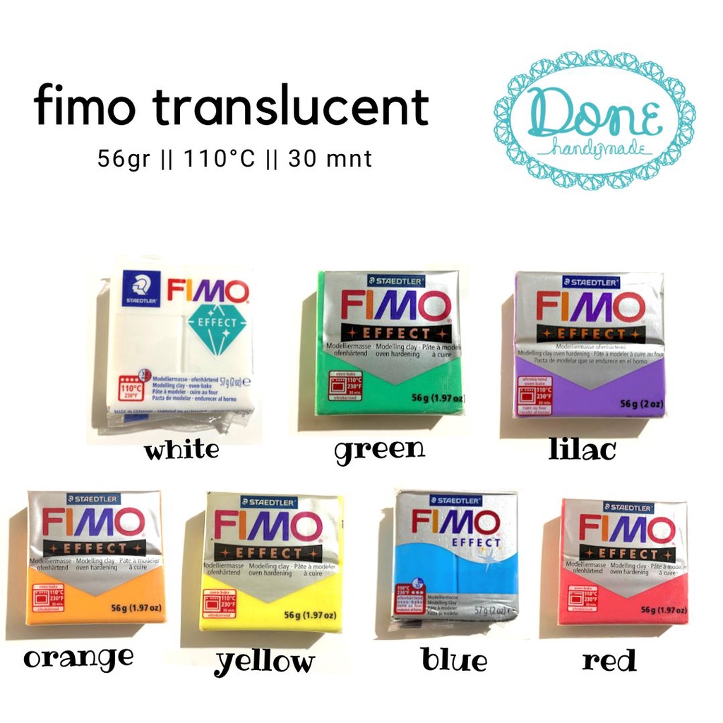 Fimo effect translucent polymer clay modelling clay