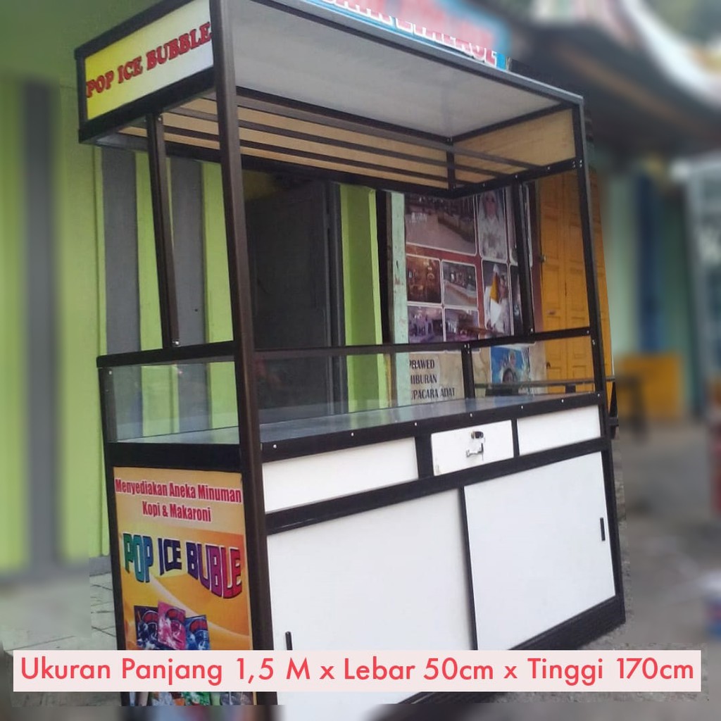 Etalase Jualan Jus Etalase Jus Buah Etalase Jus Ukuran 1 5 Meter Shopee Indonesia