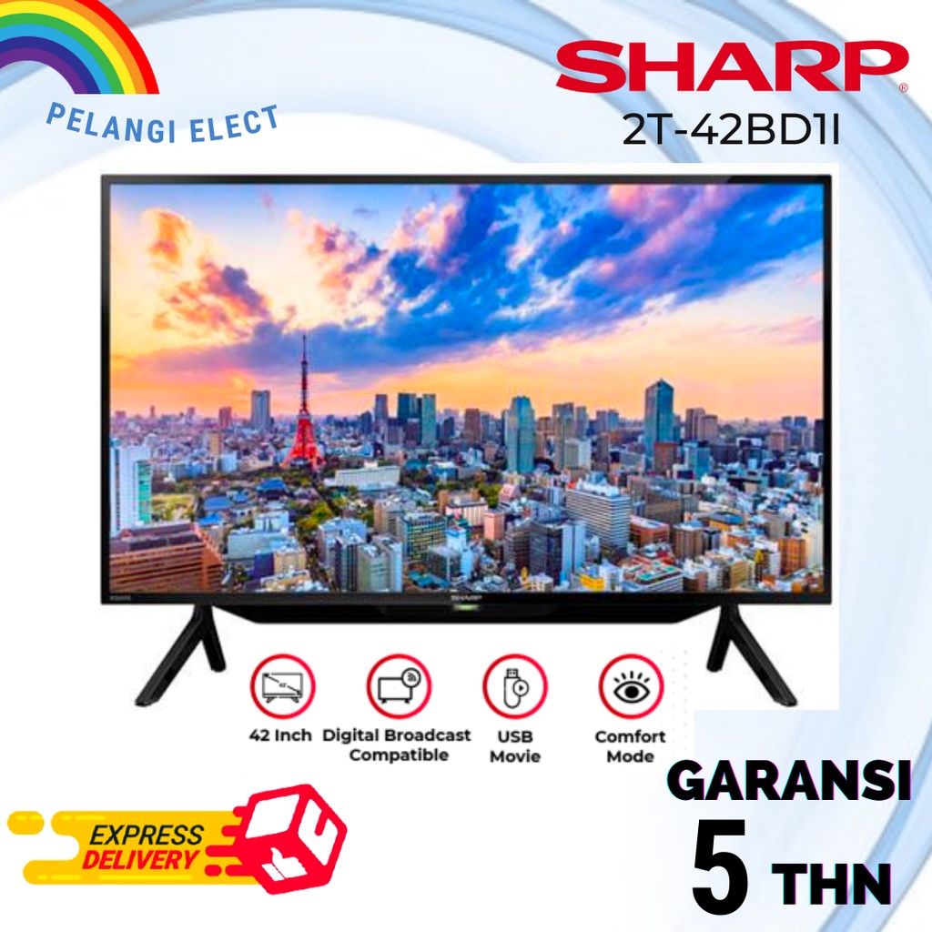 TV SHARP LED AQUOS DIGITAL 42 INCHI 2T-C42BD1I GARANSI RESMI