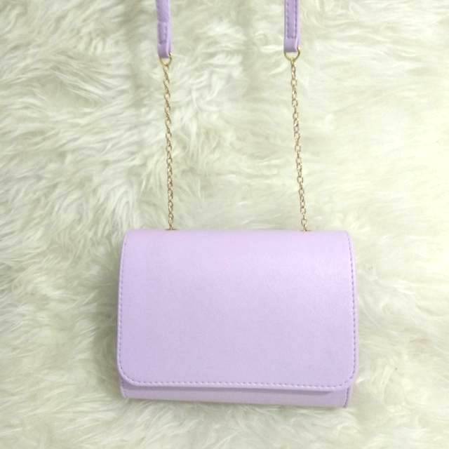 Lilac ( Purple ) HnM Clucth Medium Sale H&M Tas Wanita_Kado Cantik