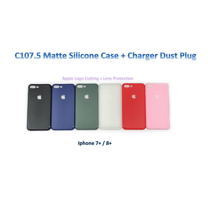 C107.5 Iphone 6 / 6s / 6+ / 6s+ / 7 / 8 / 7+ / 8+ Colourful Ultrathin Silicone Case / Matte Case