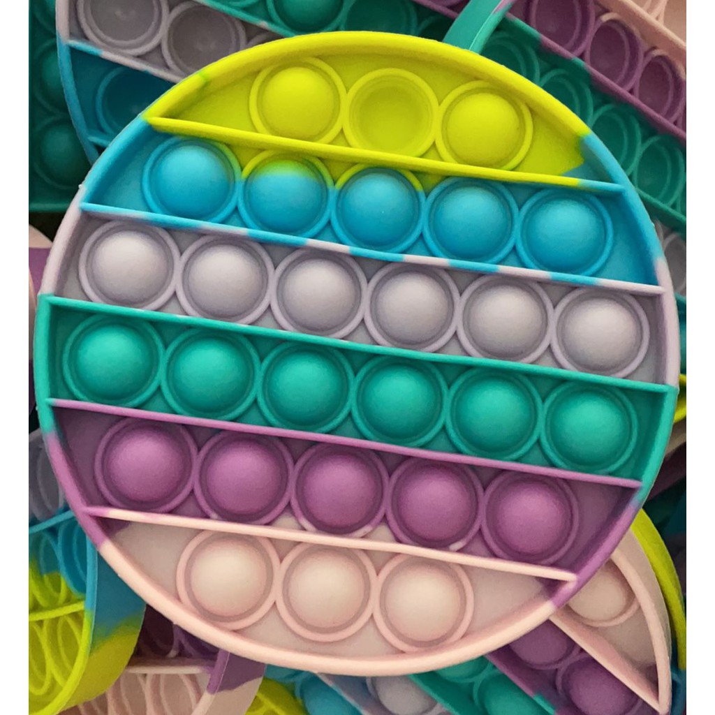 Pop It Rainbow Unicorn Fidget Toy Langka Murah Berkualitas Unik Mainan Edukasi Edukatif Free Gundu-bulat macaron