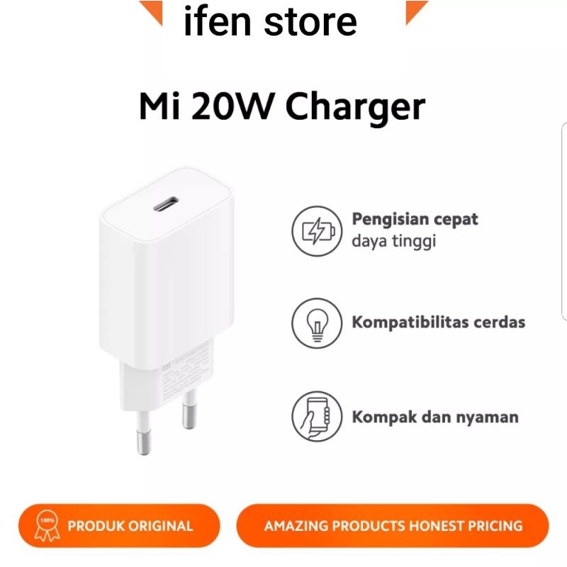 XIAOMI MI 20W ADAPTOR POWER CHARGER - GARANSI RESMI