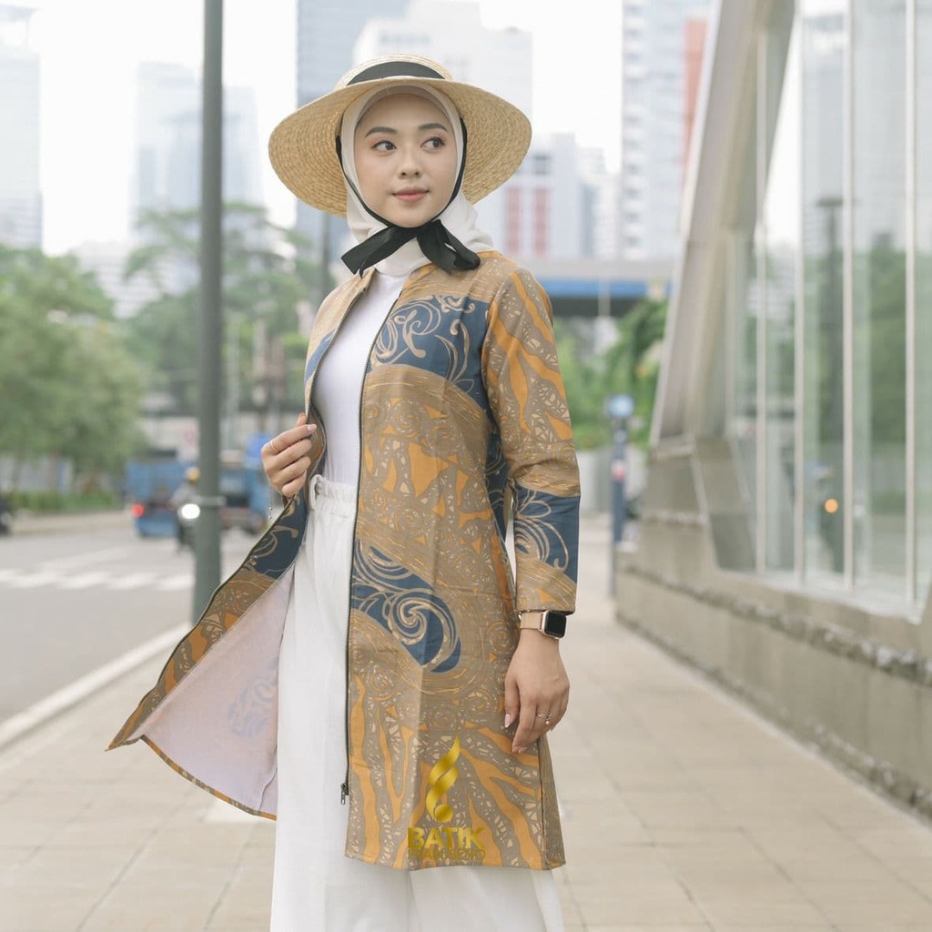 BAJU KEMEJA BATIK WANITA Prabuseno - LUTFIA Batik   Tunik Batik Wanita Lengan Panjang