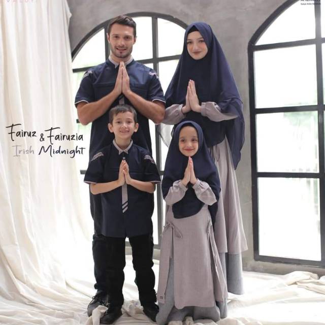 Family Set Original Ahzarayy Fairuz & Fairuzia Series Sarimbit Lebaran 2020 Ahzarayy