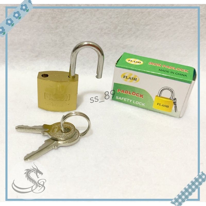 Gembok koper kecil ukuran 20mm gembok besi kuning gembok pintu