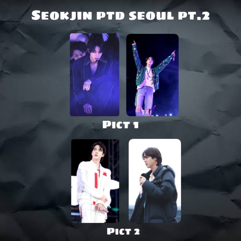 photocard pc lenticular BTS seokjin ptd on stage seoul