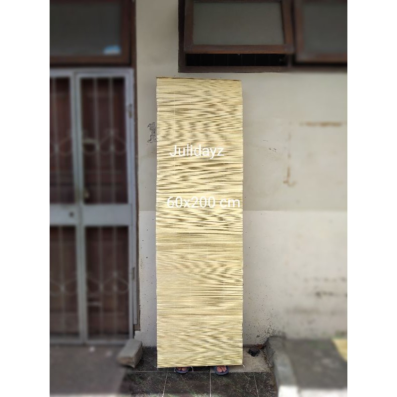 Tirai bambu putih 60x200 cm