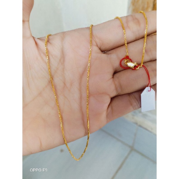 kalung rantai italy perak asli 925 di lapisi emas 22karat
