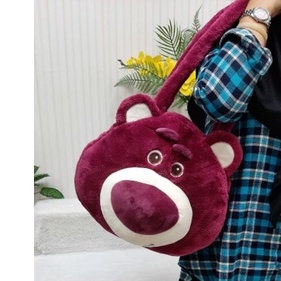 Tas Tenteng Lotso Size xL/32cm/Tas samping lotso/Tosy story/Tas Anak Remaja/tas selempang Bahu/TAs Tenteng Melody Cinamon Doraemon Kitty, monster 3 mata/tas tenteng bolak balik/