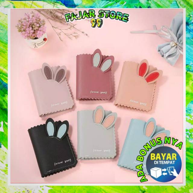 Dompet Wanita Dompet Lipat Dompet Mini Import Wanita Murah/Dompet Mini Dengan Motif Telinga Kelinci