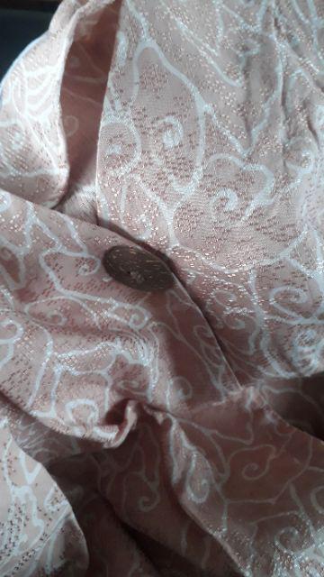 Veyl Store Donita Outer Batik Wanita Warna Peach Bahan Dobby Batik