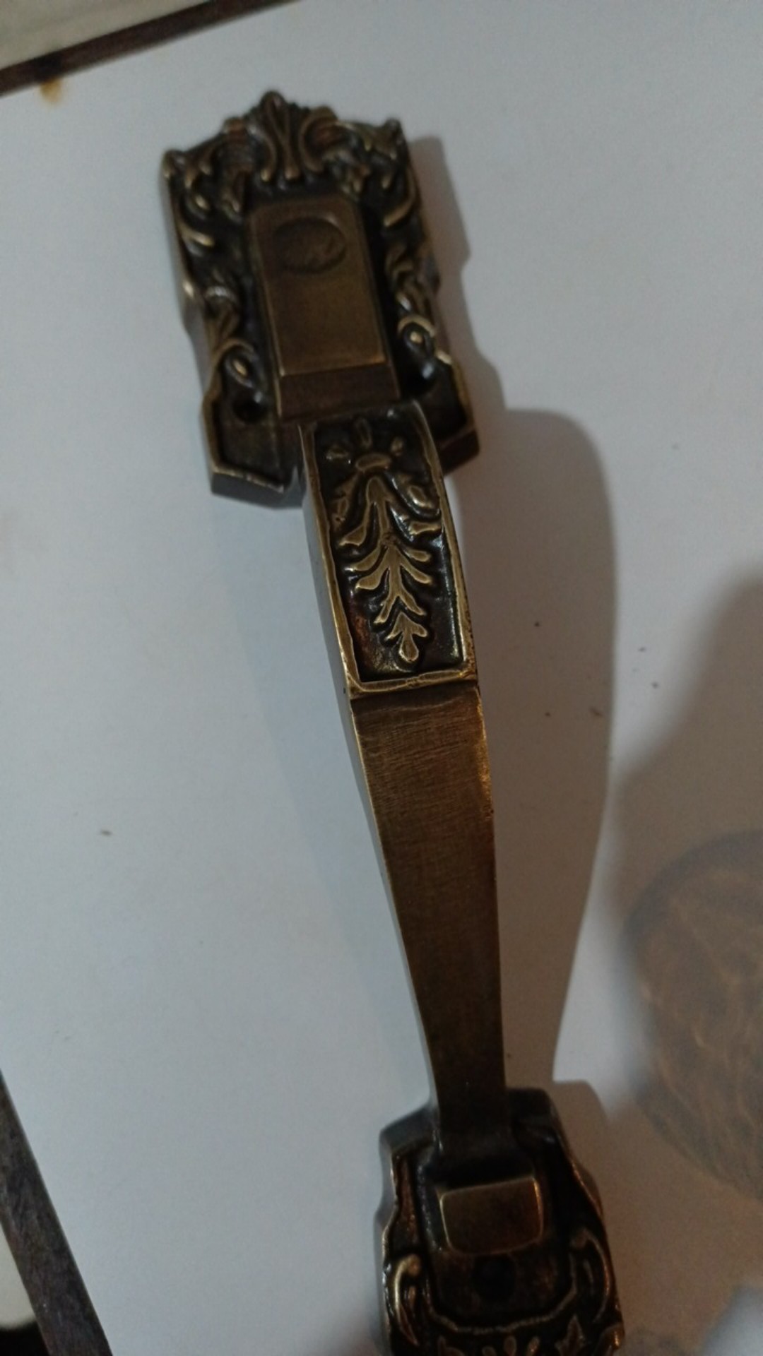 Terlaris Pegangan Tarikan Handle Pintu Rumah Kuningan Antik Unik Kuno Harga Murah Motif Garas 27cm