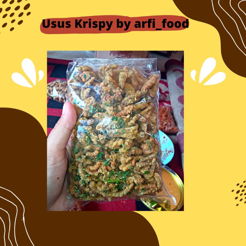 

Usus krispy Ori daun jeruk 250gr