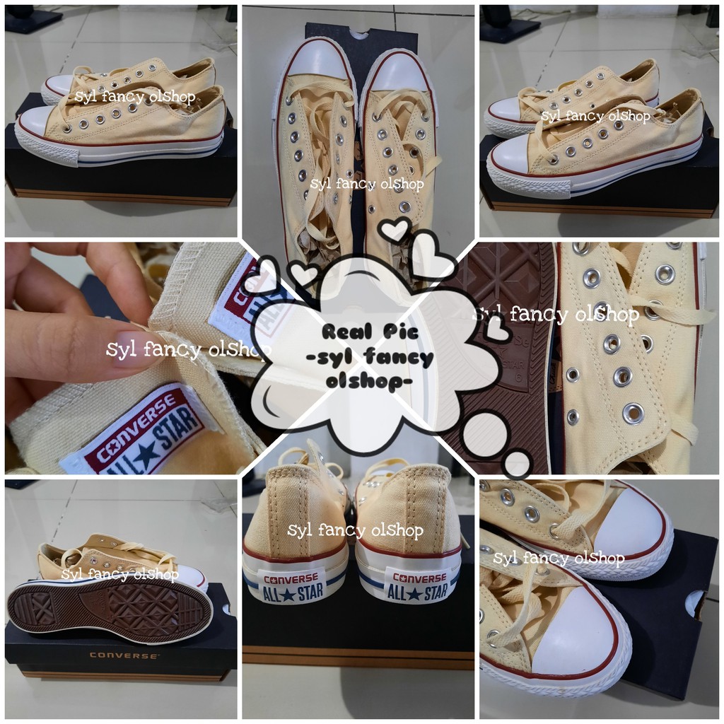 Sepatu converse all star shoes CT chunk taylor ox/low cream made in vietnam original 100% BNWB