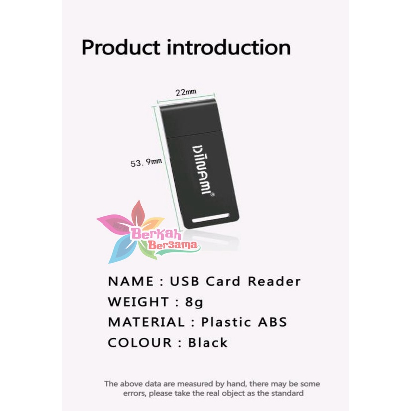 Card reader DIINAMI sd card &amp; Micro sd card high speed fast translit data usb 2.0 all in one for smartphone &amp; tablets BB6065