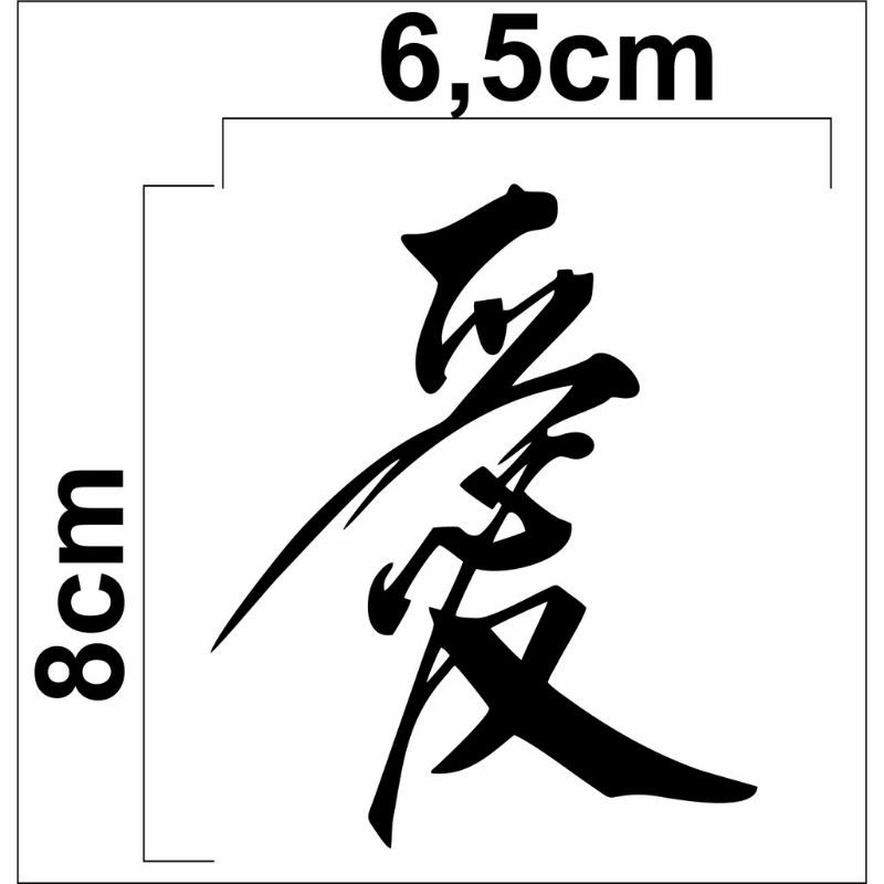 

sticker huruf kanji Jepang cutting isi 3 pcs
