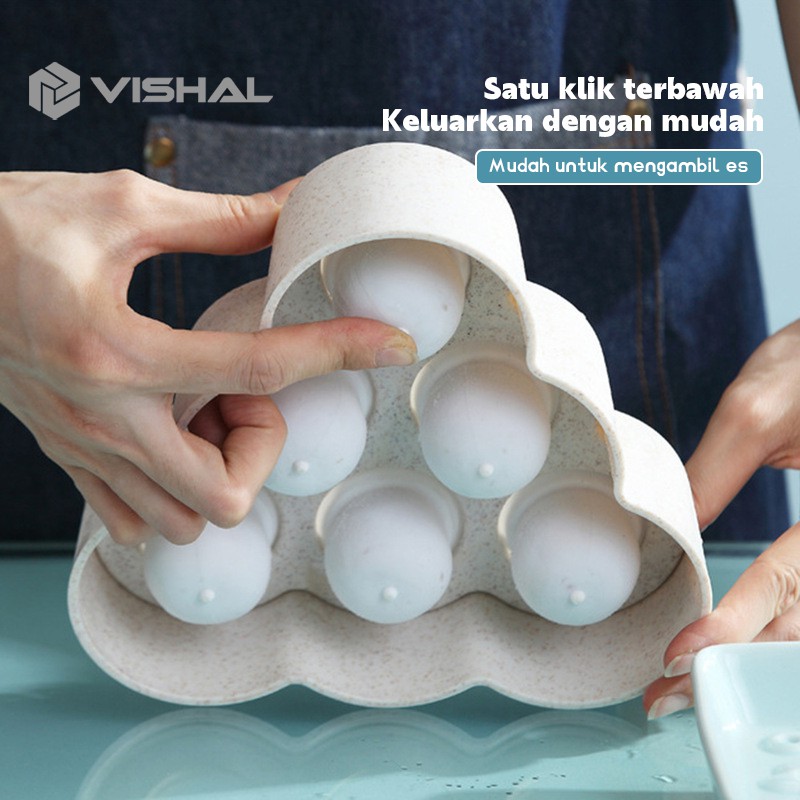 VISHAL  DIY Es Batu Bulat Bola Ice Ball Maker CETAKAN ICE CREAM SILICONE PUDDING JELLY VS-37