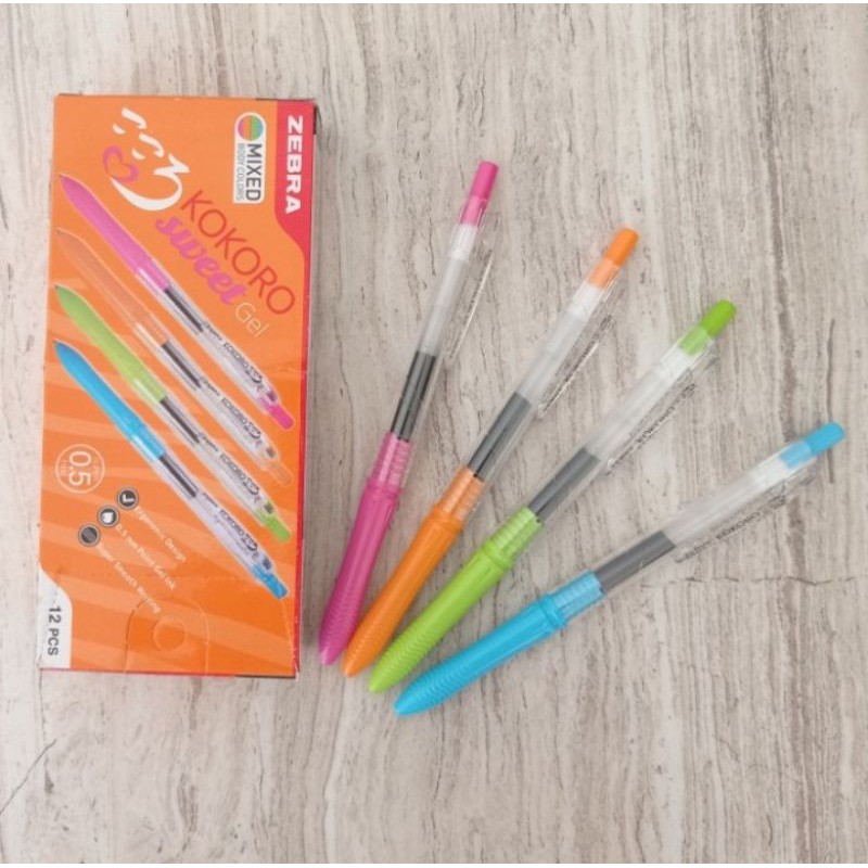 

bolpen gel zebra kokoro tinta hitam