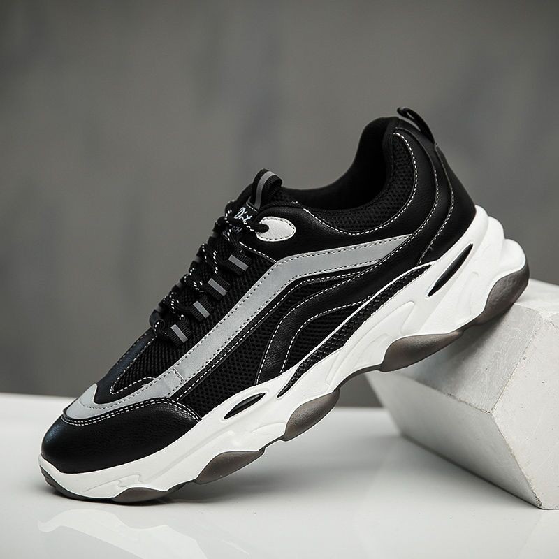 Sepatu Pria Lari Sneaker Kasual Style Breathable Casual Panarybody Original Import Keren ukuran 39-44-HITAM