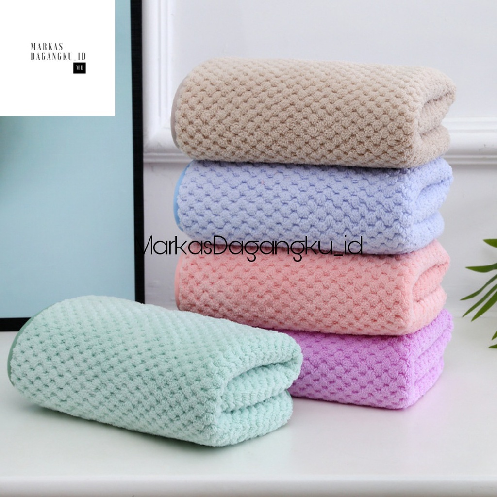 PROMO!!! 110rb Dapat 3 Pcs Handuk Mandi Dewasa Microfiber Ukuran 70x140 Motif Random dan Warna Random