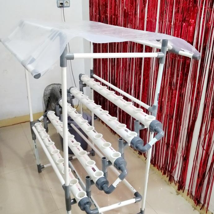 AVRIL - Modul Hidroponik Pipa 2in/2" 45 Lubang Atap UV DFT/NFT