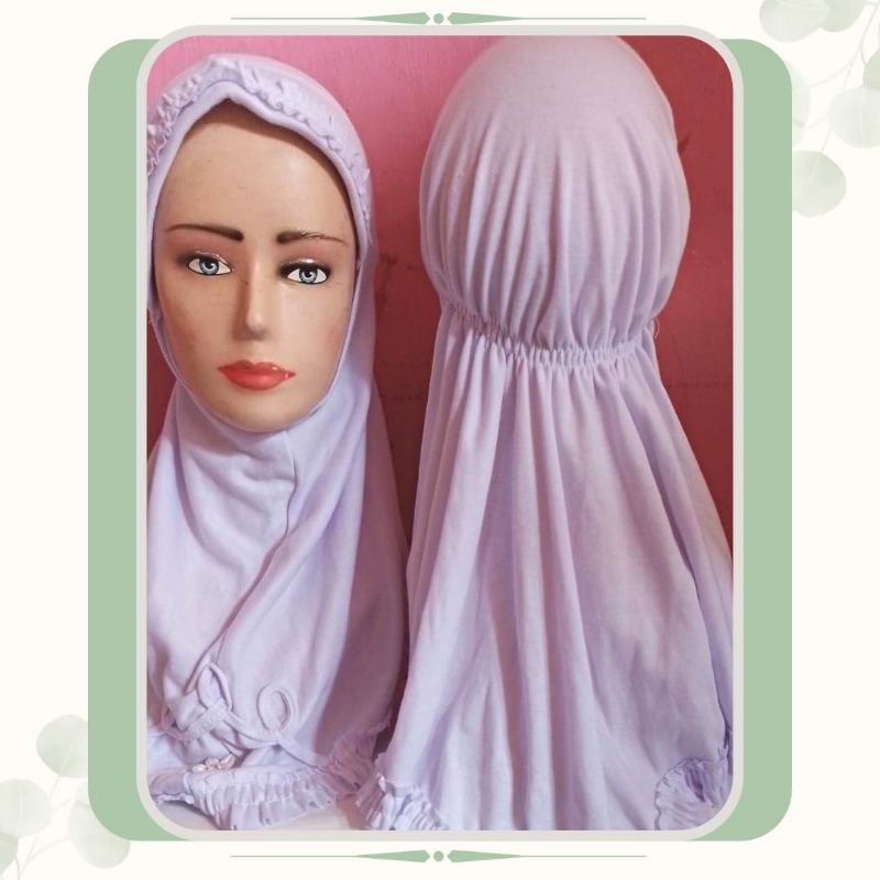 KERUDUNG BERGO ANAK | KERUDUNG LANGSUNG | KERUDUNG BERGO PUTIH | 100% ORIGINAL [ BISA COD ]
